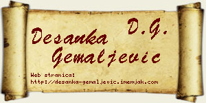 Desanka Gemaljević vizit kartica